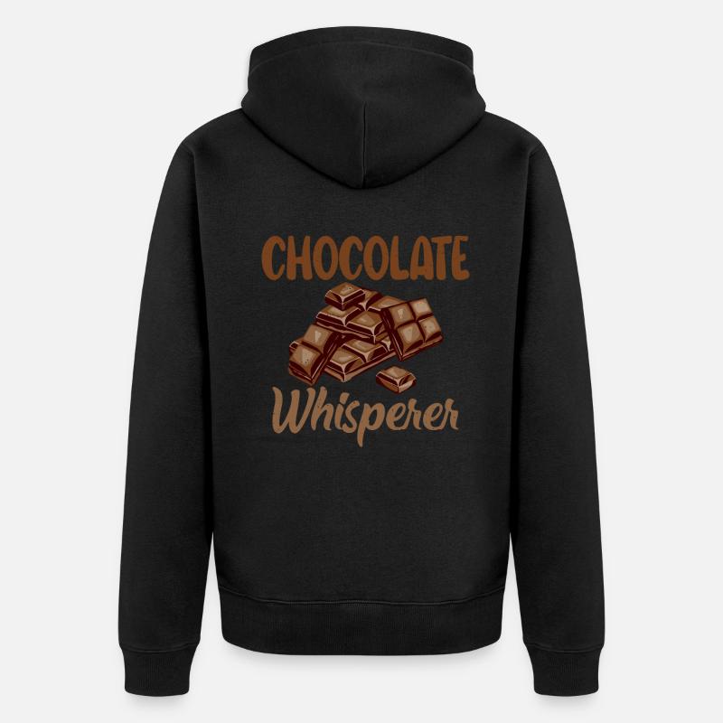 Cadeaux pour amateurs de chocolat - Veste à capuche bio Premium Unisexe - noir