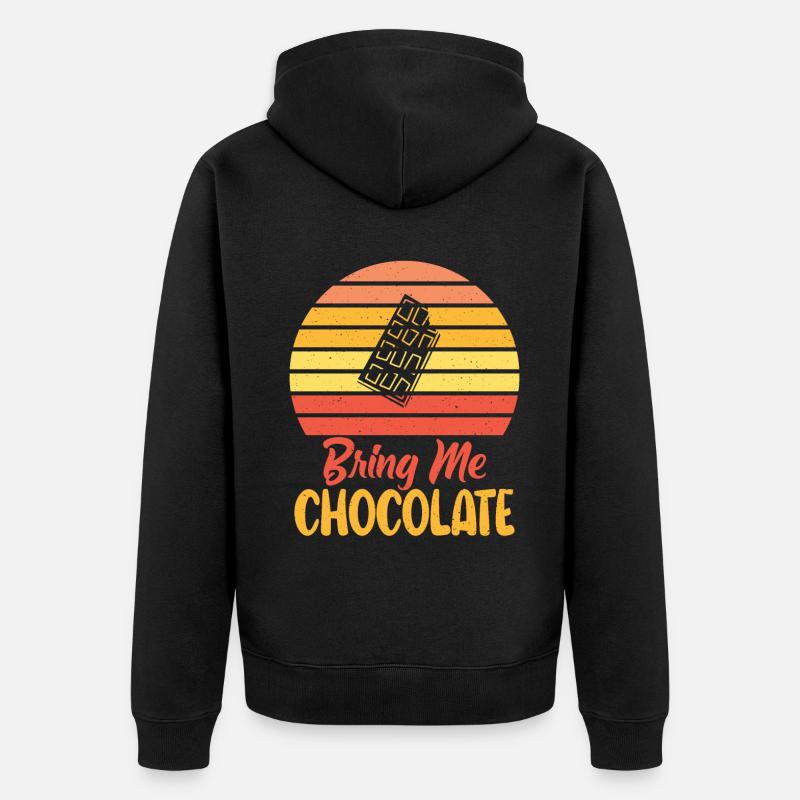 Cadeaux pour amateurs de chocolat - Veste à capuche bio Premium Unisexe - noir