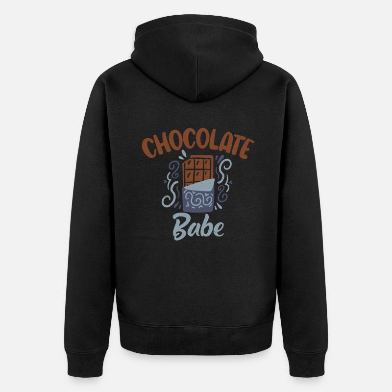 Cadeaux pour amateurs de chocolat - Veste à capuche bio Premium Unisexe - noir