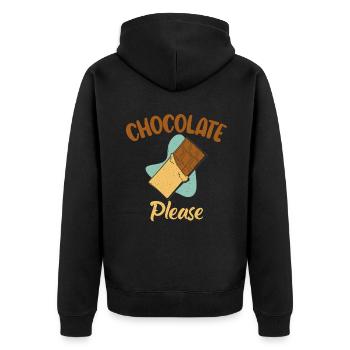 Cadeaux pour amateurs de chocolat - Veste à capuche bio Premium Unisexe - noir - Dos - Nico (187cm)