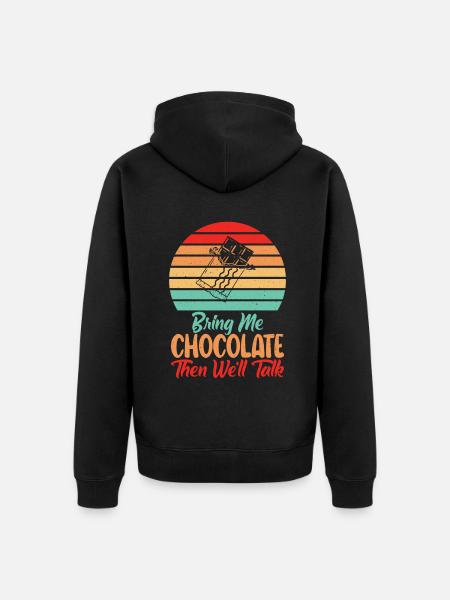 Chocolate Lover Gifts - Unisex Premium Organic Zip Hoodie - black