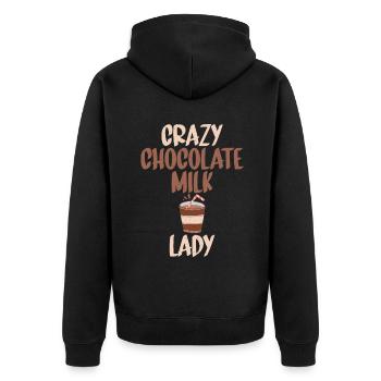 Cadeaux pour amateurs de lait au chocolat - Veste à capuche bio Premium Unisexe - noir - Dos - Nico (187cm)