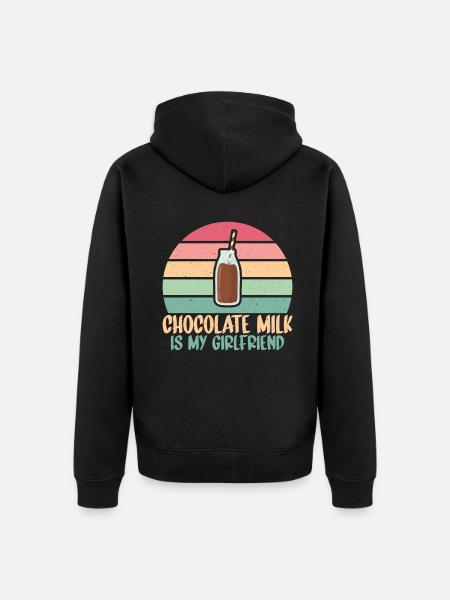 Chocolate Milk Lover Gifts - Unisex Premium Organic Zip Hoodie - black