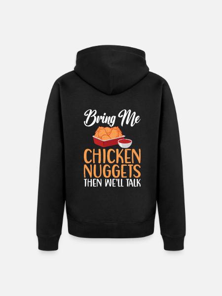 Chicken Nugget Gifts - Unisex Premium Organic Zip Hoodie - black