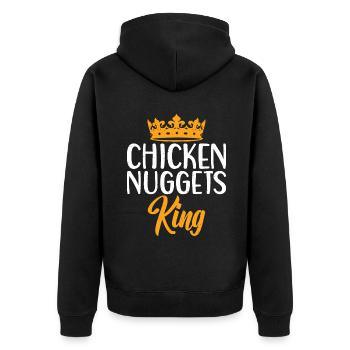 Cadeaux de pépites de poulet - Veste à capuche bio Premium Unisexe - noir - Dos - Nico (187cm)