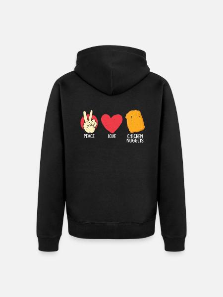 Chicken Nugget Gifts - Unisex Premium Organic Zip Hoodie - black