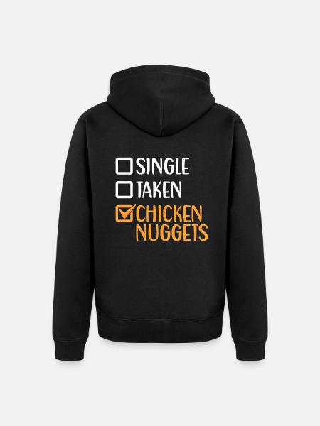 Chicken Nugget Geschenke - Unisex Premium Bio Zip Hoodie - Schwarz