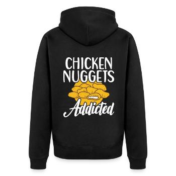 Cadeaux de pépites de poulet - Veste à capuche bio Premium Unisexe - noir - Dos - Nico (187cm)