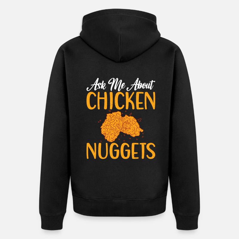 Cadeaux de pépites de poulet - Veste à capuche bio Premium Unisexe - noir