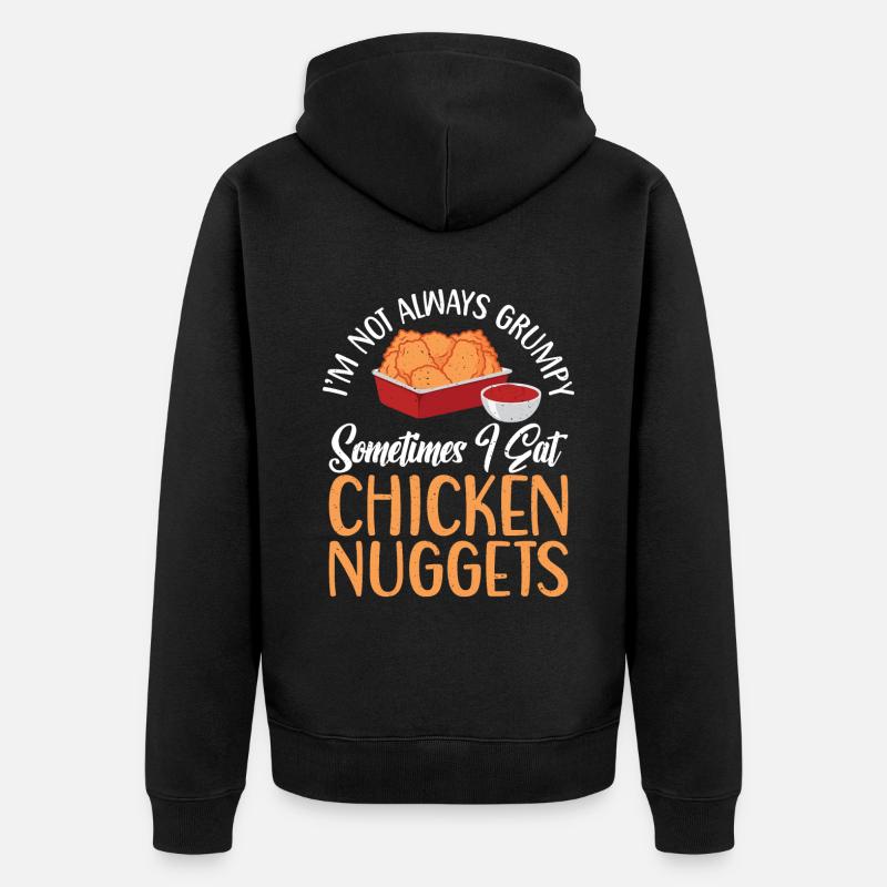 Cadeaux de pépites de poulet - Veste à capuche bio Premium Unisexe - noir