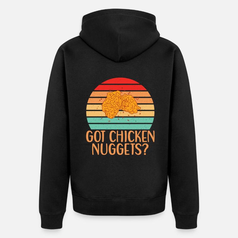 Cadeaux de pépites de poulet - Veste à capuche bio Premium Unisexe - noir