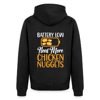 Chicken Nugget Gifts - Unisex Premium Organic Zip Hoodie - black - Back - Nico (187cm)