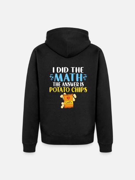 Potato Chips Gift - Unisex Premium Organic Zip Hoodie - black