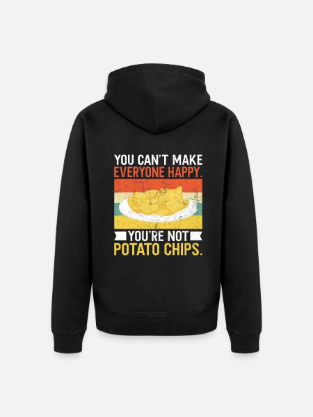 Potato Chips Gift - Unisex Premium Organic Zip Hoodie - black