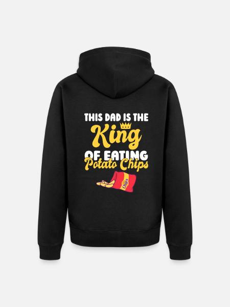 Potato Chips Gift - Unisex Premium Organic Zip Hoodie - black