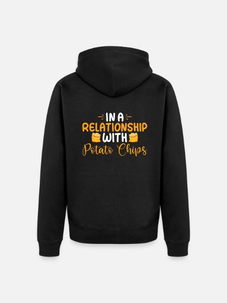 Kartoffelchips Geschenk - Unisex Premium Bio Zip Hoodie - Schwarz
