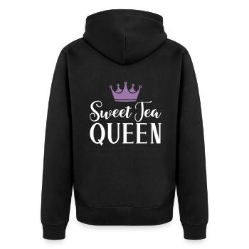Sweet Tea Lover Gifts - Unisex Premium Organic Zip Hoodie - black - Back - Nico (187cm)