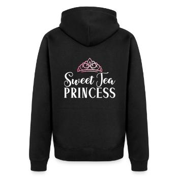 Sweet Tea Lover Gifts - Unisex Premium Organic Zip Hoodie - black - Back - Nico (187cm)