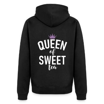 Sweet Tea Lover Gifts - Unisex Premium Organic Zip Hoodie - black - Back - Nico (187cm)