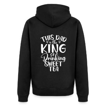 Sweet Tea Lover Gifts - Unisex Premium Organic Zip Hoodie - black - Back - Nico (187cm)