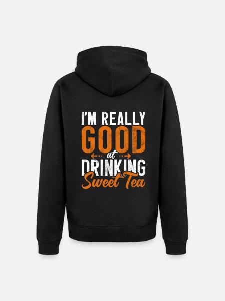 Sweet Tea Lover Gifts - Unisex Premium Organic Zip Hoodie - black