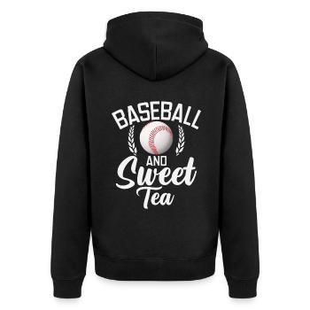 Sweet Tea Lover Gifts - Unisex Premium Organic Zip Hoodie - black - Back - Nico (187cm)