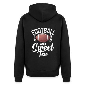 Süßer Tee Liebhaber Geschenke - Unisex Premium Bio Zip Hoodie - Schwarz - Hinten - Nico (187cm)
