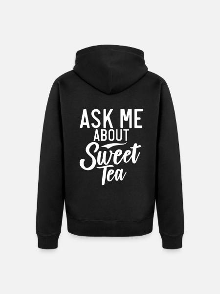 Süßer Tee Liebhaber Geschenke - Unisex Premium Bio Zip Hoodie - Schwarz