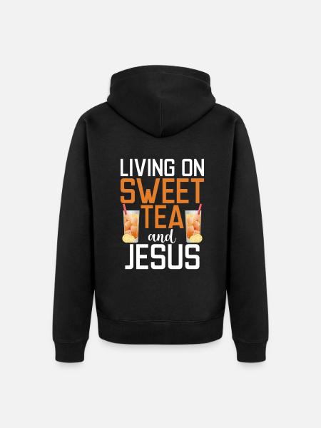 Sweet Tea Lover Gifts - Unisex Premium Organic Zip Hoodie - black