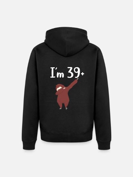 Sloth Lover Sloth Gift - Unisex Premium Organic Zip Hoodie - black