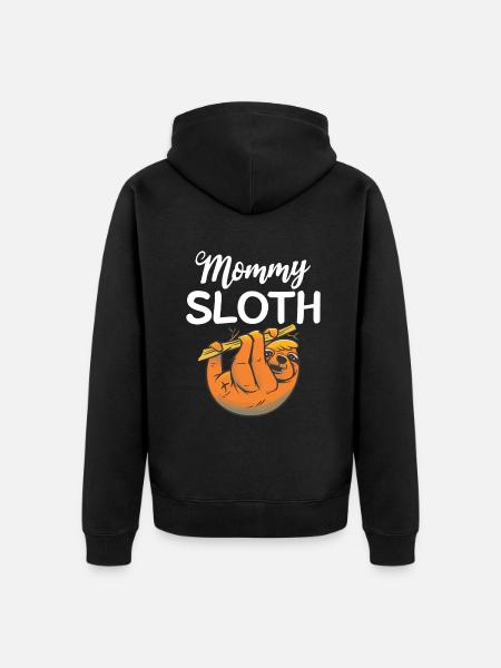 Sloth Lover Sloth Cadeau - Veste à capuche bio Premium Unisexe - noir