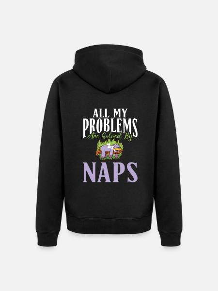 Sloth Lover Sloth Gift - Unisex Premium Organic Zip Hoodie - black
