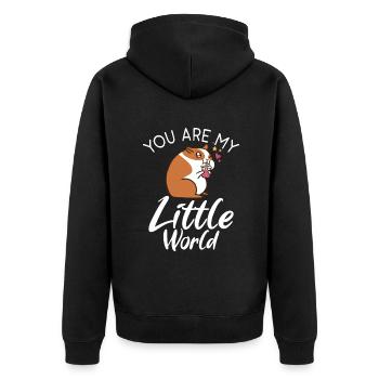 Hamster Lover Hamster Cadeau - Veste à capuche bio Premium Unisexe - noir - Dos - Nico (187cm)