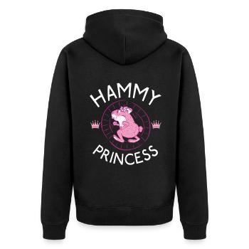 Hamster Liebhaber Hamster Geschenk - Unisex Premium Bio Zip Hoodie - Schwarz - Hinten - Nico (187cm)