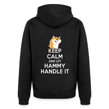 Hamster Liebhaber Hamster Geschenk - Unisex Premium Bio Zip Hoodie - Schwarz - Hinten - Nico (187cm)