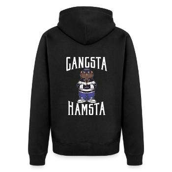 Hamster Lover Hamster Cadeau - Veste à capuche bio Premium Unisexe - noir - Dos - Nico (187cm)