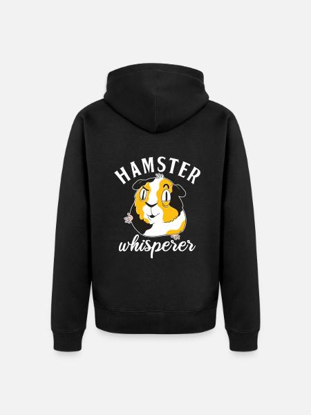 Hamster Lover Hamster Gift - Unisex Premium Organic Zip Hoodie - black