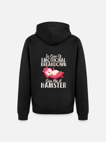 Hamster Lover Hamster Gift - Unisex Premium Organic Zip Hoodie - black