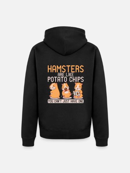 Hamster Lover Hamster Gift - Unisex Premium Organic Zip Hoodie - black