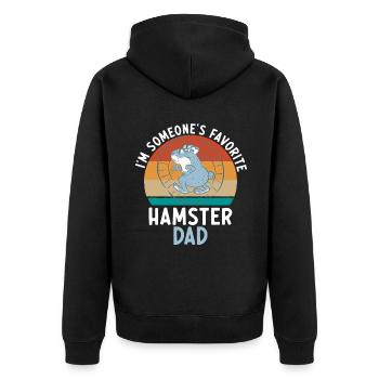 Hamster Lover Hamster Cadeau - Veste à capuche bio Premium Unisexe - noir - Dos - Nico (187cm)