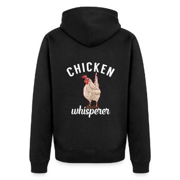 Cadeaux de poulet Propriétaire de poulet - Veste à capuche bio Premium Unisexe - noir - Dos - Nico (187cm)