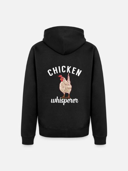 Chicken Gifts Chicken Owner - Unisex Premium Organic Zip Hoodie - black