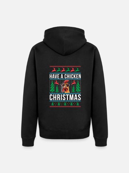 Chicken Gifts Chicken Owner - Unisex Premium Organic Zip Hoodie - black