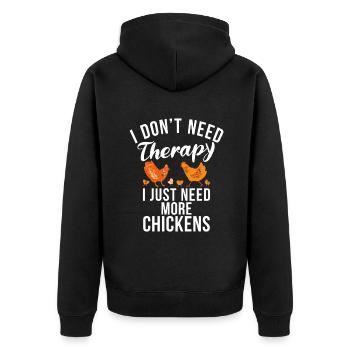Cadeaux de poulet Propriétaire de poulet - Veste à capuche bio Premium Unisexe - noir - Dos - Nico (187cm)