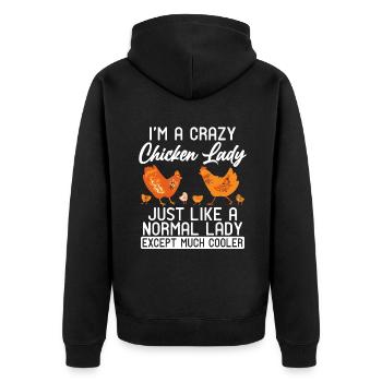 Cadeaux de poulet Propriétaire de poulet - Veste à capuche bio Premium Unisexe - noir - Dos - Nico (187cm)