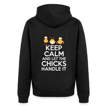 Cadeaux de poulet Propriétaire de poulet - Veste à capuche bio Premium Unisexe - noir - Dos - Nico (187cm)
