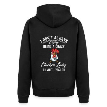 Cadeaux de poulet Propriétaire de poulet - Veste à capuche bio Premium Unisexe - noir - Dos - Nico (187cm)