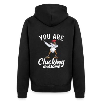 Cadeaux de poulet Propriétaire de poulet - Veste à capuche bio Premium Unisexe - noir - Dos - Nico (187cm)