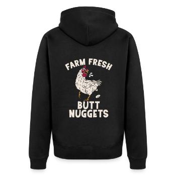 Cadeaux de poulet Propriétaire de poulet - Veste à capuche bio Premium Unisexe - noir - Dos - Nico (187cm)