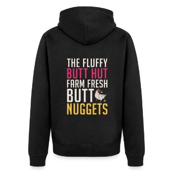 Cadeaux de poulet Propriétaire de poulet - Veste à capuche bio Premium Unisexe - noir - Dos - Nico (187cm)